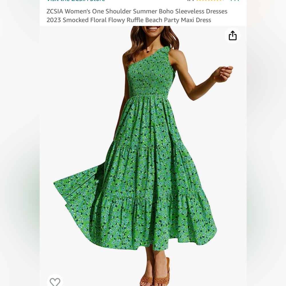 One shoulder large dress